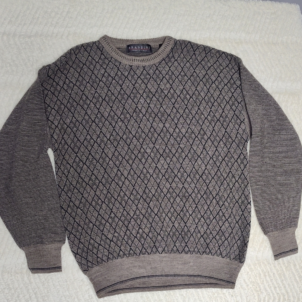Brandini Brown And Black Men's Sweater Size Medium EUC